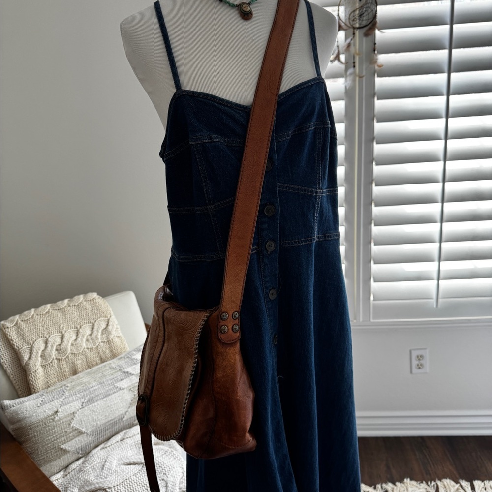 Patricia Nash Brown Leather Shoulder Bag